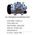 auto ac compressor for TOYOTA COROLLA 6SEU14C 447260-1493